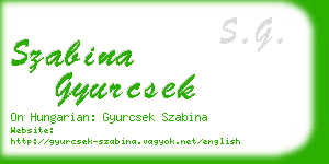 szabina gyurcsek business card